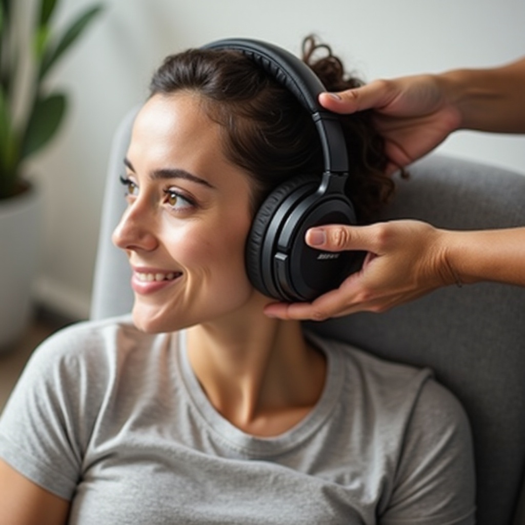 cómo ponerse los auriculares Bose