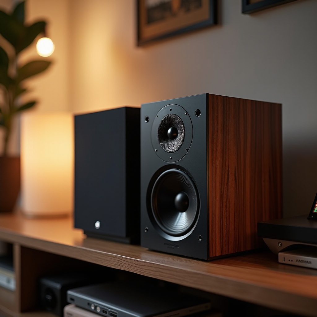 pinapagana na mga bookshelf na speaker na may sub output