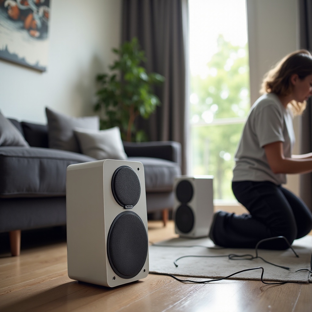 configurando un sistema de sonido en casa
