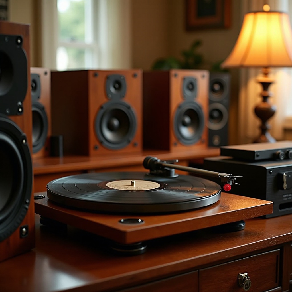 altavoces para tocadiscos antiguo