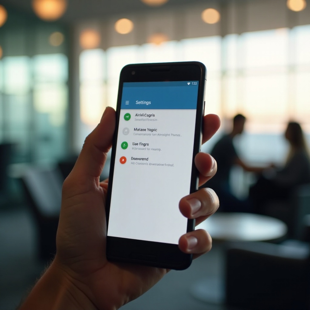 وضع الطائرة على Android
